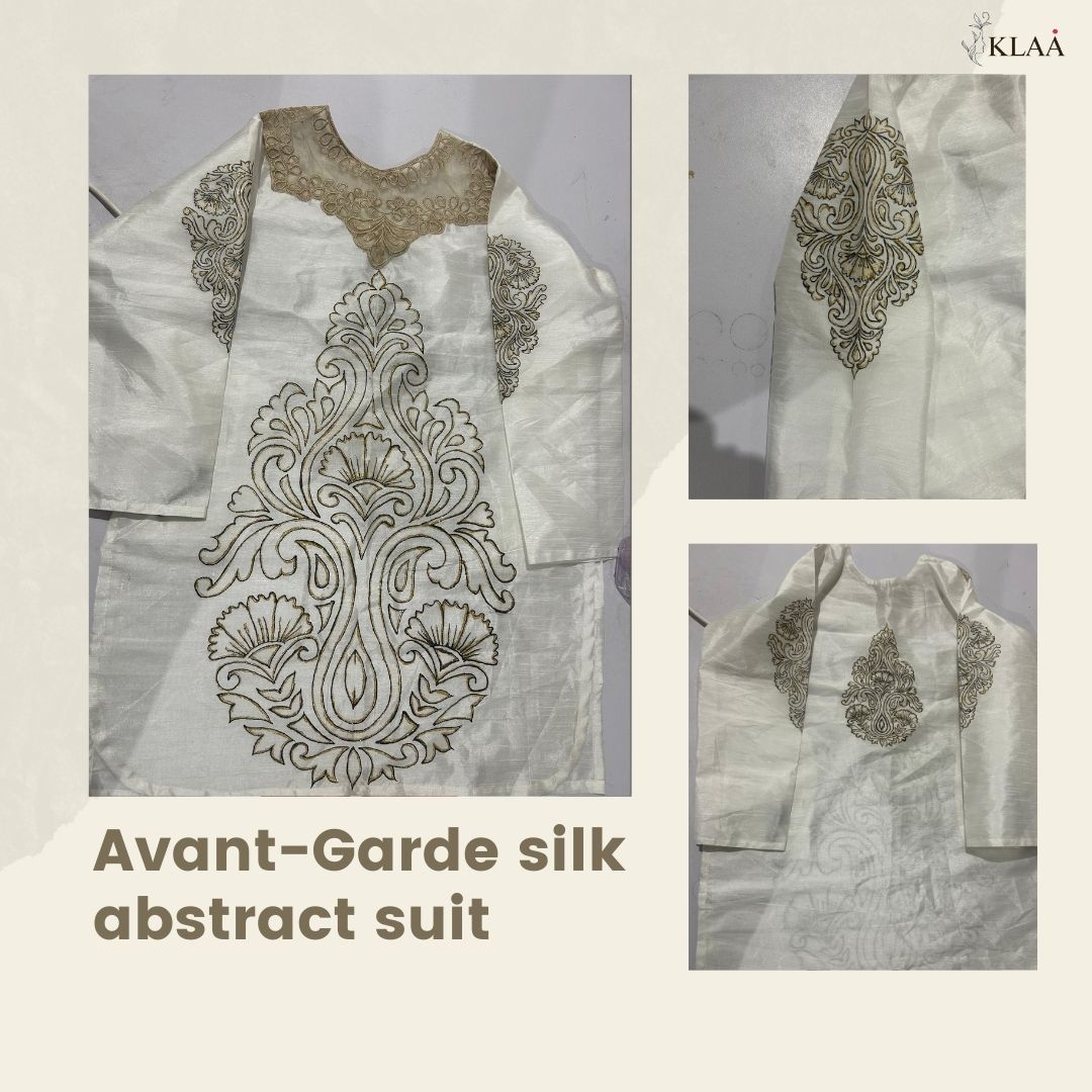 Golden Grace - Embroidered Silk Shalwar Kameez